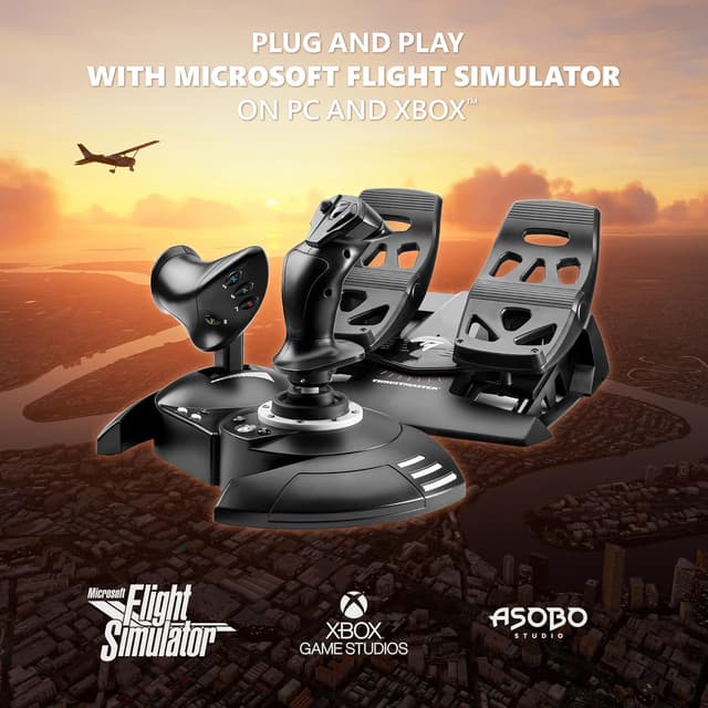Detalle de Thrustmaster T.Flight Full Kit X – Komplettes Flugsimulator-Set (Joystick, abnehmbarer Schubhebel & Ruderpedale) für Xbox Series X|S & PC