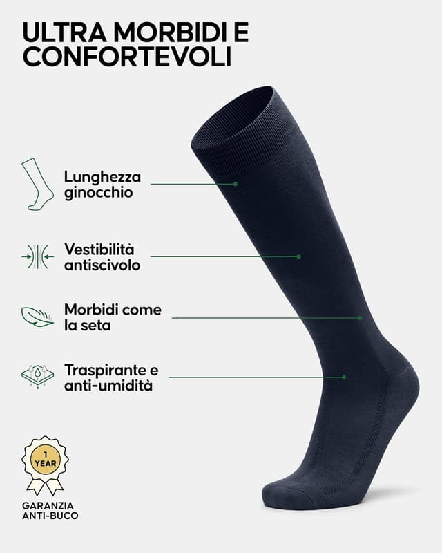 Detalle 2 de Danish Endurance calze lunghe in bambù