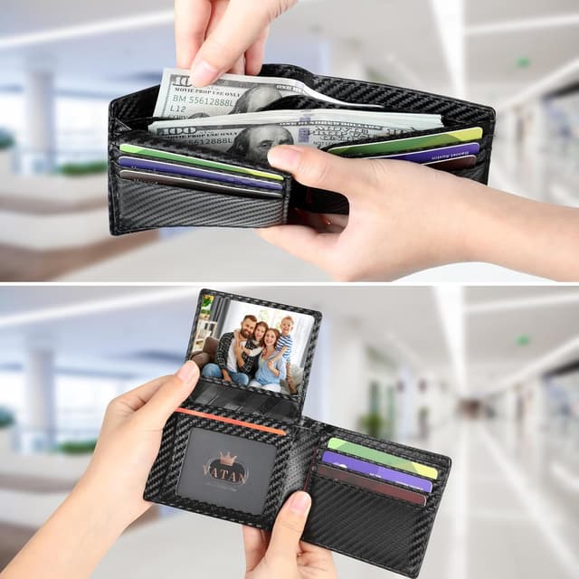 Detalle de Vatan Wallet for Men Slim RFID leather card holder 👝