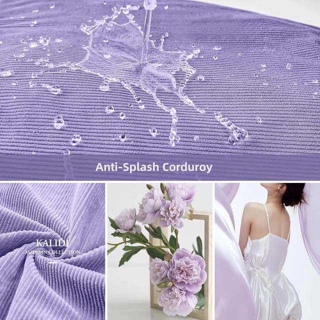 Detalle de KALIDI Corduroy Hobo Bag large capacity tote with zip & crossbody strap