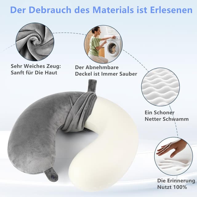 Thumbnail 1 de kierain Nackenkissen Reisekissen aus Memory Foam