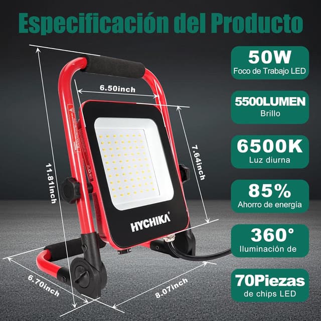 Thumbnail 1 de HYCHIKA Foco Trabajo LED 50W 5500LM