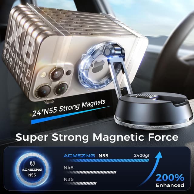 Thumbnail 4 de ACMEZING NeverFall Car Phone Holder for MagSafe 78+LBS Ultra Grip