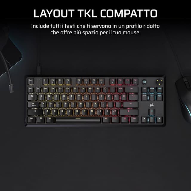 Thumbnail 2 de CORSAIR K70 CORE TKL RGB Tastiera da Gioco Meccanica