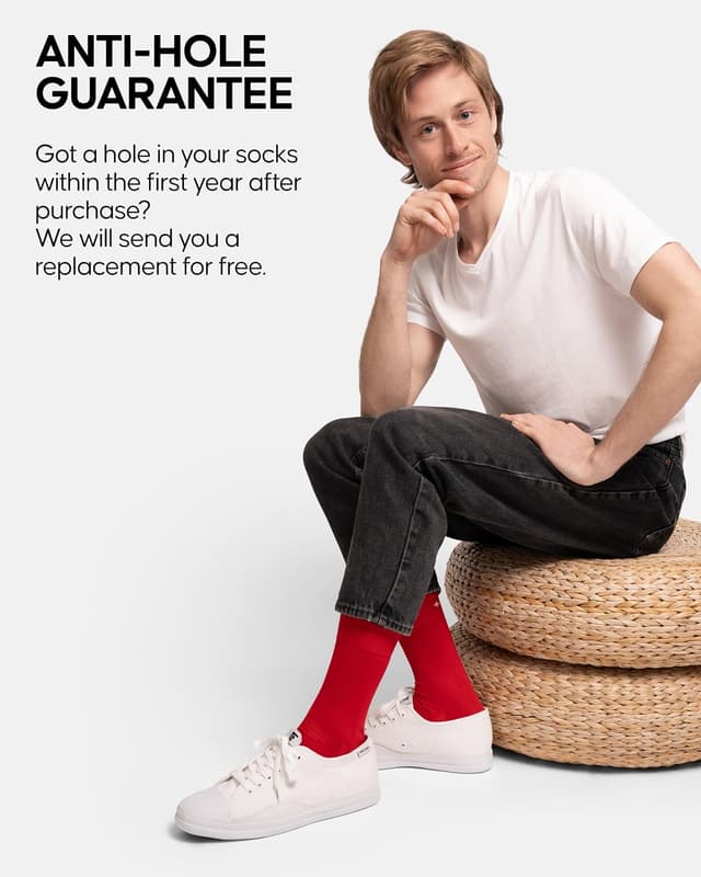 Detalle 2 de Danish Endurance Bamboo Socks (6 Pack) – Breathable anti-sweat everyday dress socks