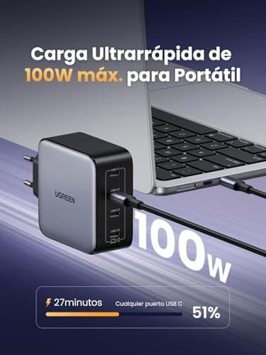 Thumbnail 2 de UGREEN Nexode 100W Cargador USB-C ⚡ para MacBook, iPhone, Galaxy