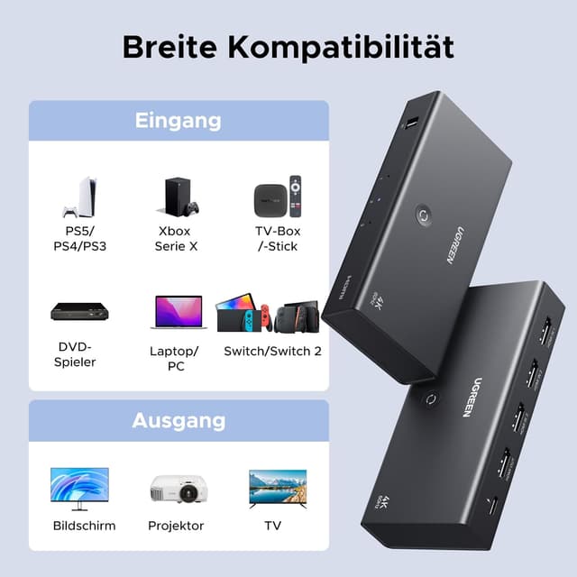 Thumbnail 6 de UGREEN HDMI Switch 3‑in‑1 4K@60Hz HDMI‑Switcher