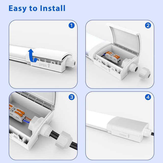 Detalle de Amdelne 2ft LED batten light, 18W 6000K
