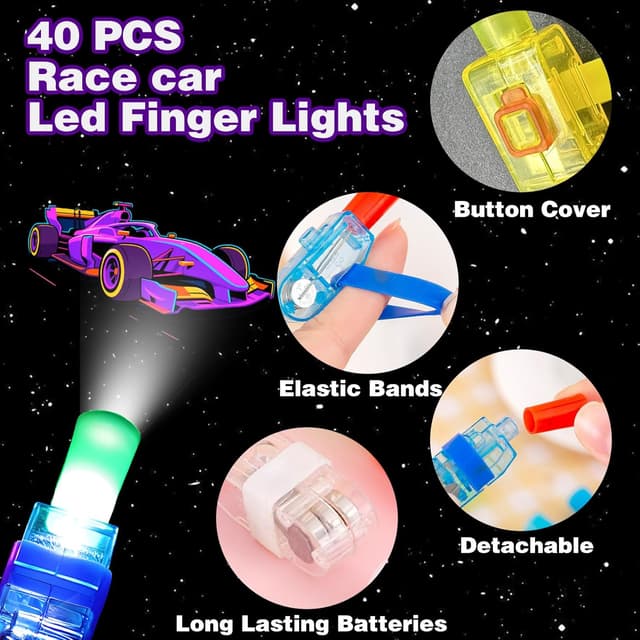 Detalle 2 de Race car LED finger lights 40 pcs
