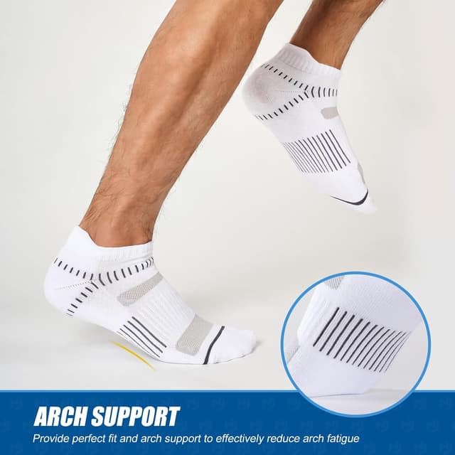 Detalle de Niofind Trainer Socks (6 Pairs) Cushioned Ankle Low Cut Sports Socks for Men & Women