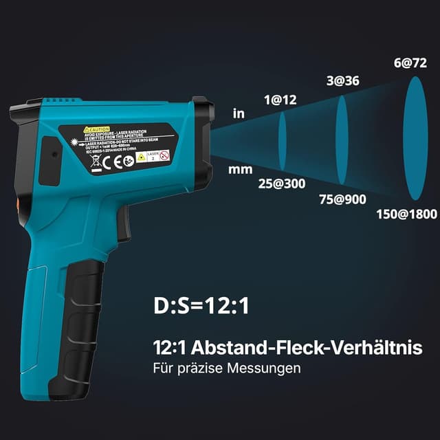 Detalle 2 de Tilswall IR Infrarot Thermometer 800°C