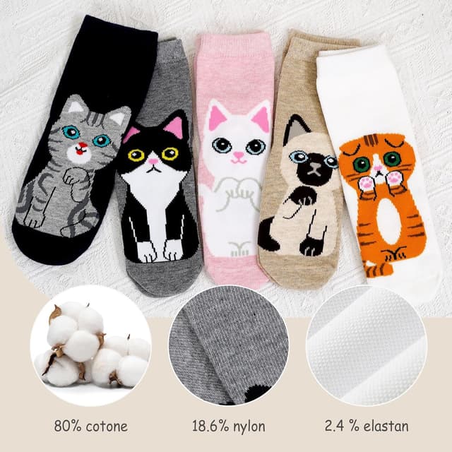 Thumbnail 1 de ZFSOCK Calzini Bambina Cotone 5 Paia Taglia 23-26