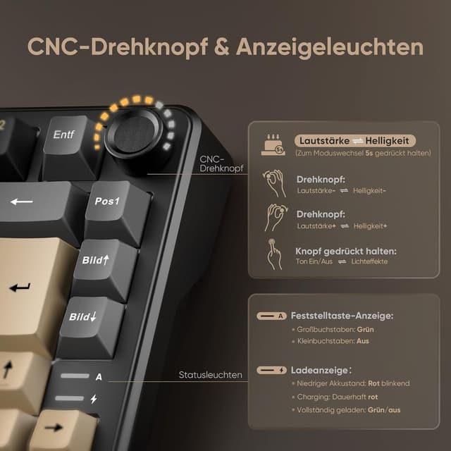 Thumbnail 4 de RedThunder K75 4000 mAh mechanische Gaming Tastatur