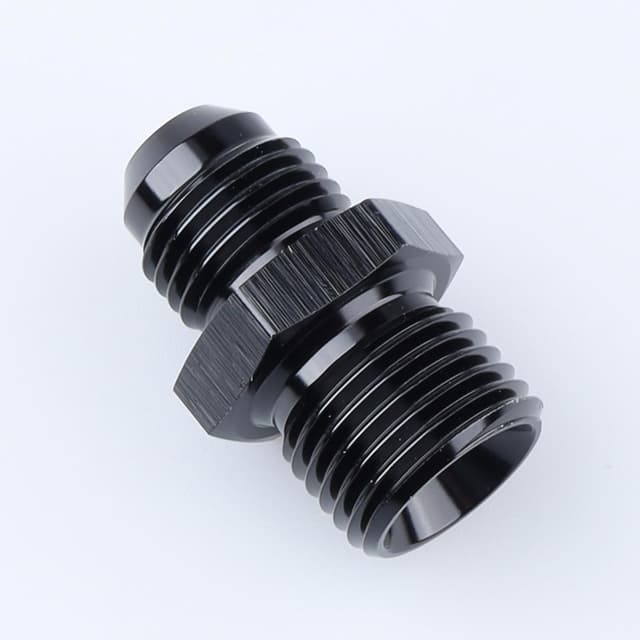 Detalle de AC Performance male M16 x 1.5 to -6 AN flare adapter (6061-T6 aluminium, black)