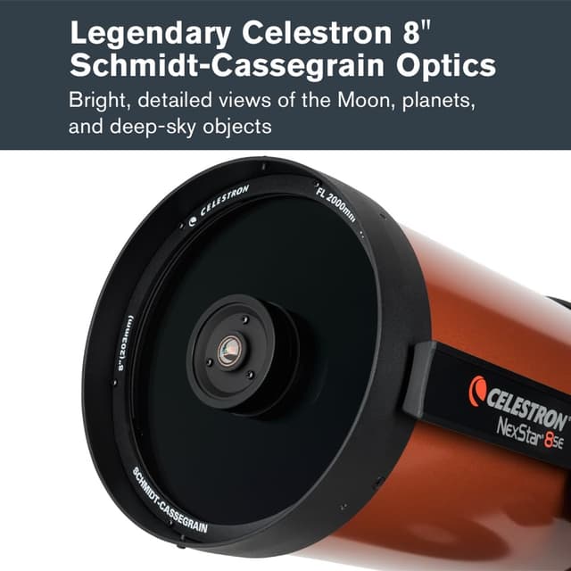 Detalle de Celestron NexStar 8SE (11069) computerised Schmidt-Cassegrain telescope with Advanced GPS, Astroimaging and AutoAlign