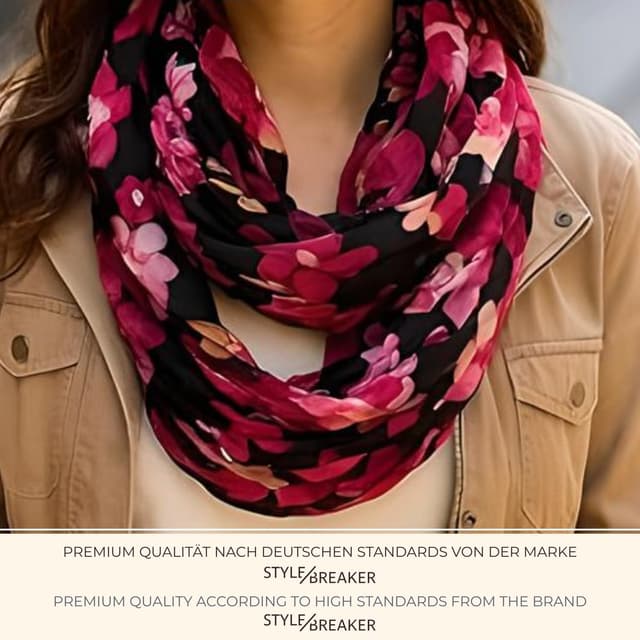 Thumbnail 5 de styleBREAKER Tubolare a spirale foulard in viscosa 110x90 cm