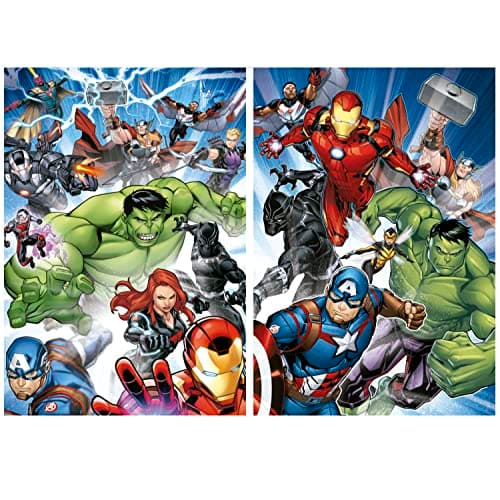 Detalle 1 de Educa - 2 Puzzles Avengers Marvel 100 Piezas, 40x28 cm 🧩