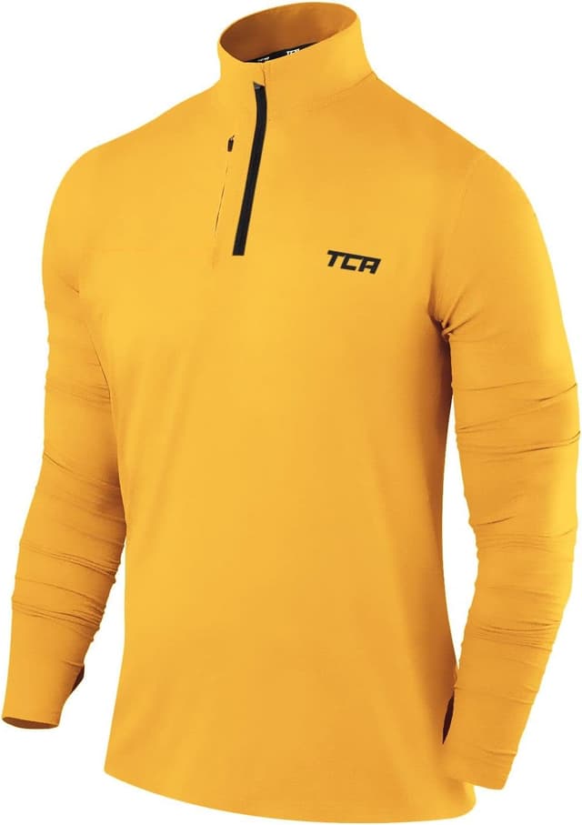 Detalle de TCA Fusion long sleeve 1/4 zip running top for men