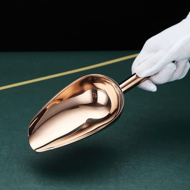 Detalle de Kupfer-Eisportionierer aus Premium-Edelstahl – kompakter Mode-/Keksportionierer, spülmaschinenfest