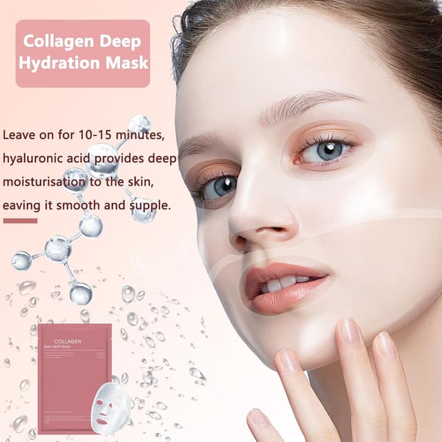 Detalle 2 de Bio Collagen Overnight Maske (4 Stück) – Bio-collagen Real Deep Mask als Hydratisierungs- & Barrieremasken für die Nacht