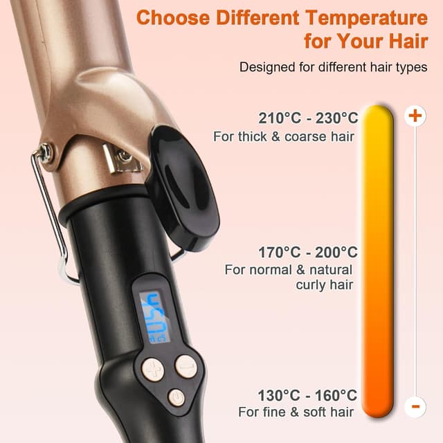 Detalle de 32mm Tourmaline ceramic curling tong