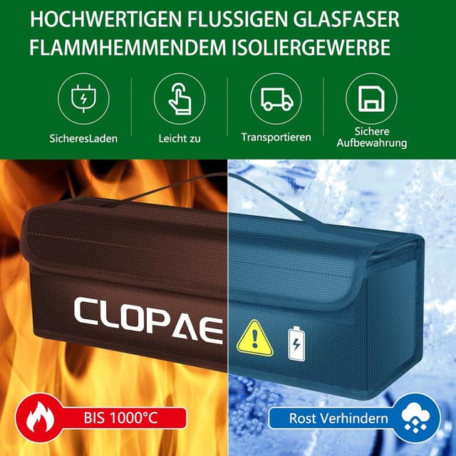 Detalle 2 de CLOPAE E-Bike Akku-Tasche 800 °C