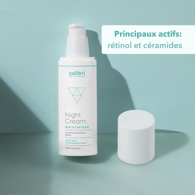 Detalle 2 de Colibri Skincare NIGHT CREAM (80 ml) — Crème de nuit anti-rides au rétinol, acide hyaluronique et céramides