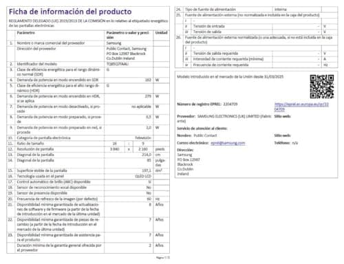 Thumbnail 14 de Samsung Q7F 85 pulgadas 4K QLED con Vision AI
