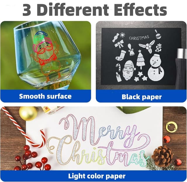 Detalle 2 de TOVIKI 24 colori penne glitterate doppia linea: effetto metallizzato e glitter, regalo per bambine 4-12 anni