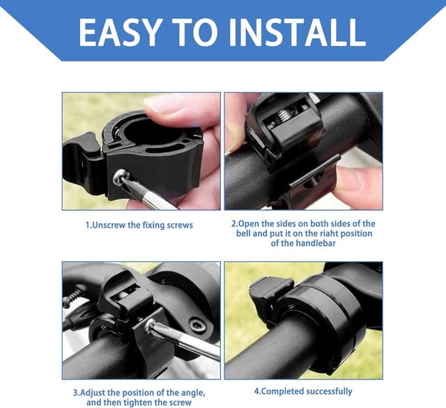 Detalle 2 de Fahrradklingel Mountainbike im O-Design: Aluminium-100 dB Fahrradglocke am Lenker