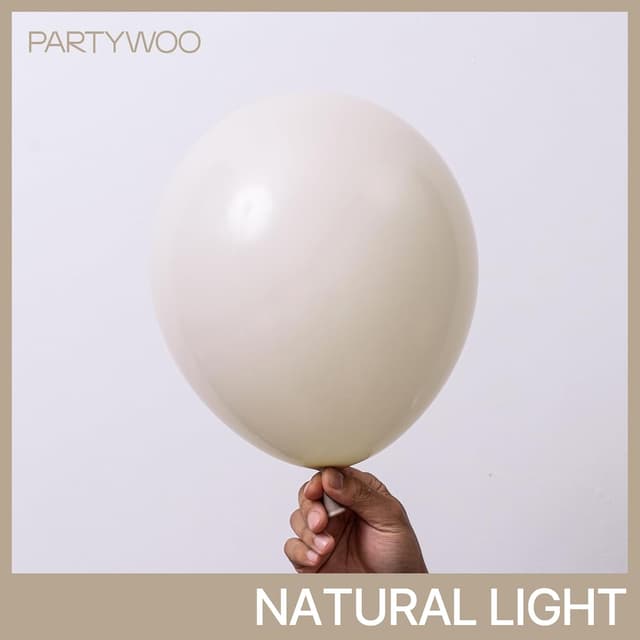 Thumbnail 2 de PartyWoo White Sand Balloons 140 pcs