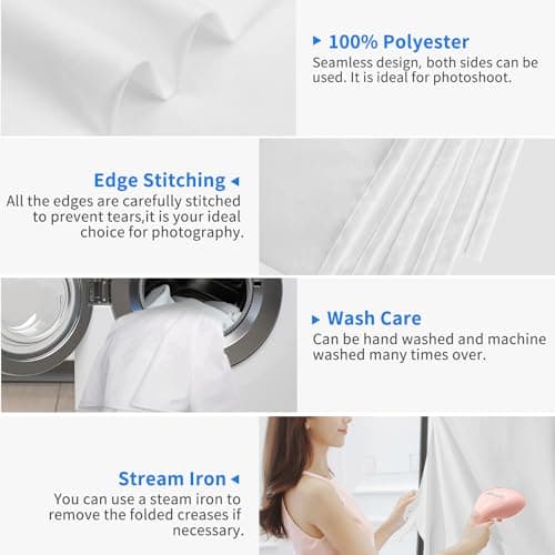 Thumbnail 1 de HEMMOTOP White Photo Backdrop 10x20 ft