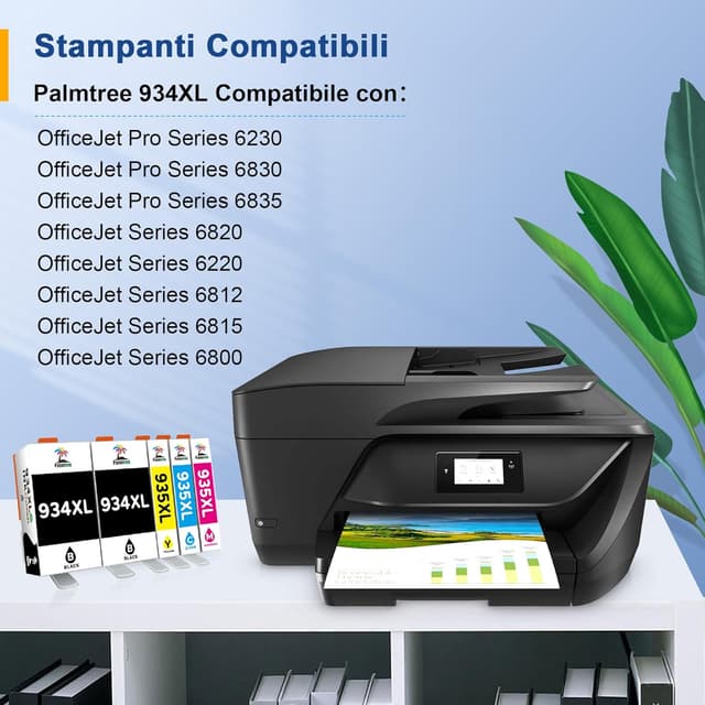 Detalle de Palmtree 934XL e 935XL Multipack cartucce compatibili per HP OfficeJet Pro