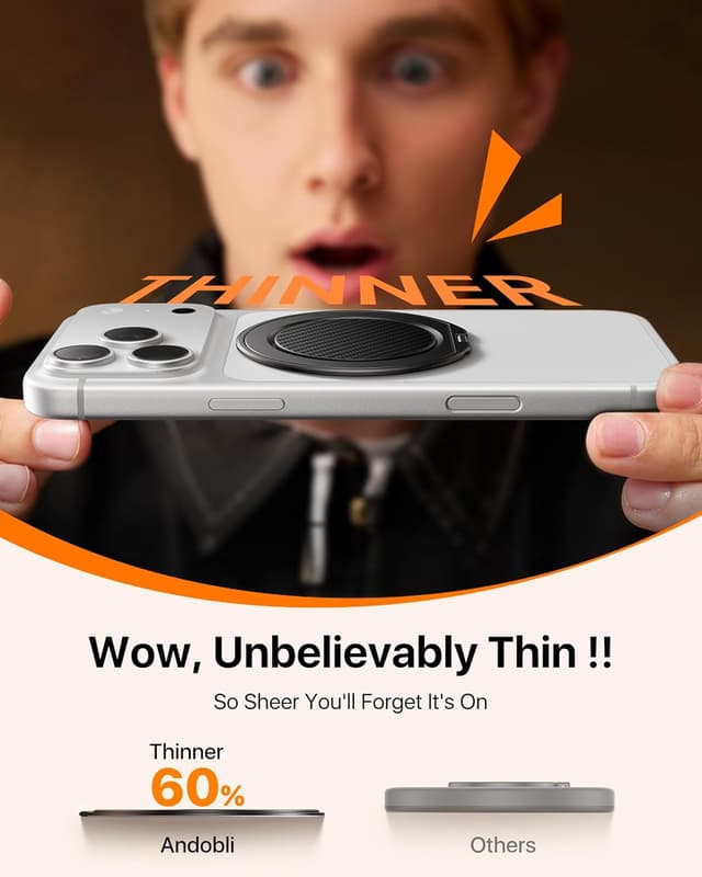 Detalle 2 de andobil 2026 Ultra-Thin MagSafe Grip 360°