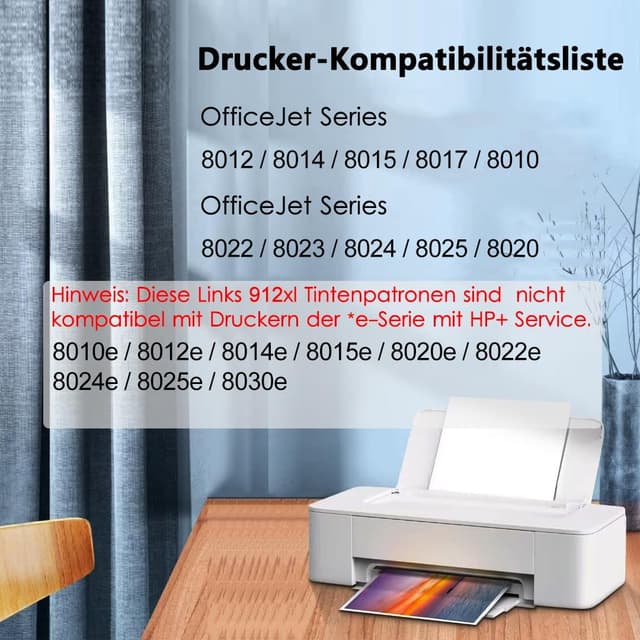 Detalle 2 de 912XL Multipack kompatibel für HP 912 / 912 XL – 4er-Pack Patronen für HP OfficeJet Pro 8020/8022/8010