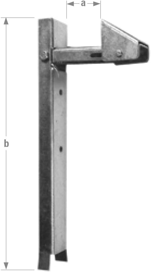 Detalle de CQFD Arrêt automatique de portail à sceller en acier, finition silver (60 x 250 mm) – montage au sol et mural