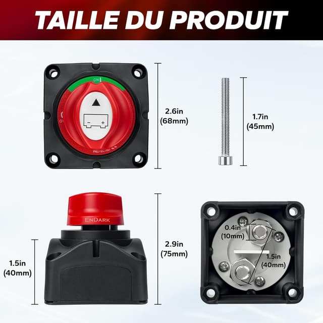 Thumbnail 3 de ENDARK Coupe batterie 275A