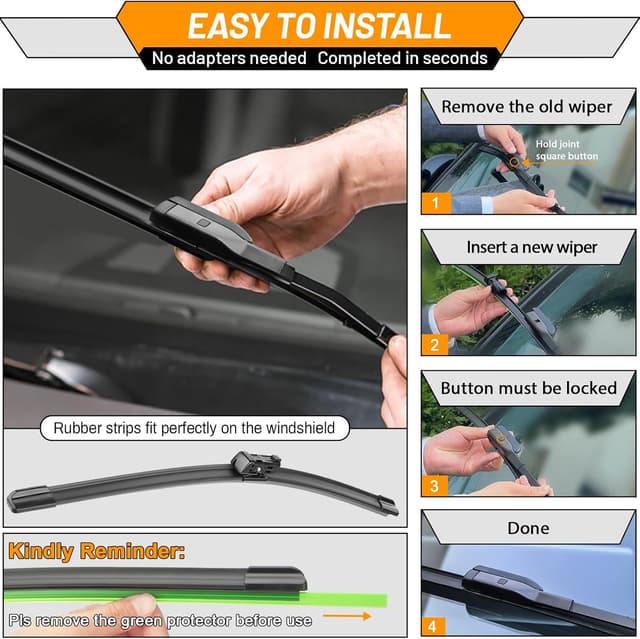 Thumbnail 6 de AUTOBOO 26"+19" Windshield Wipers Replacement