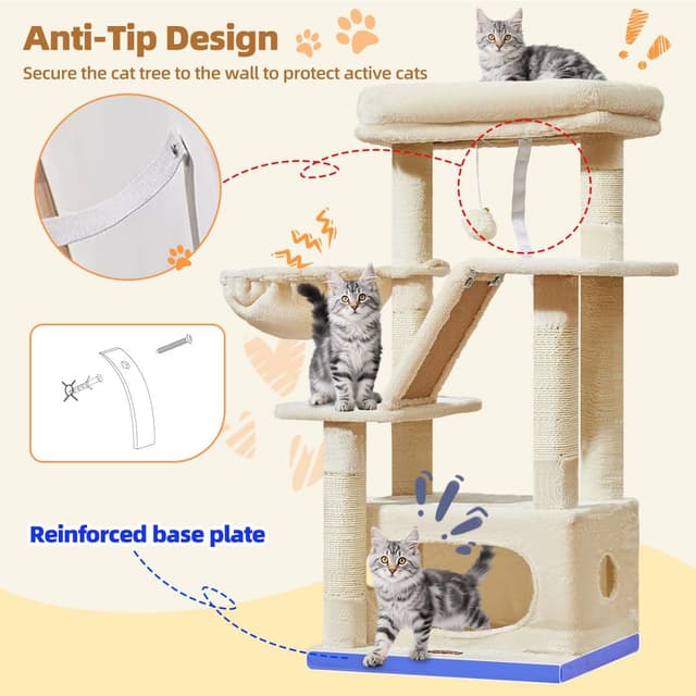 Thumbnail 6 de Taoqimiao Cat Tree 98cm for scratching
