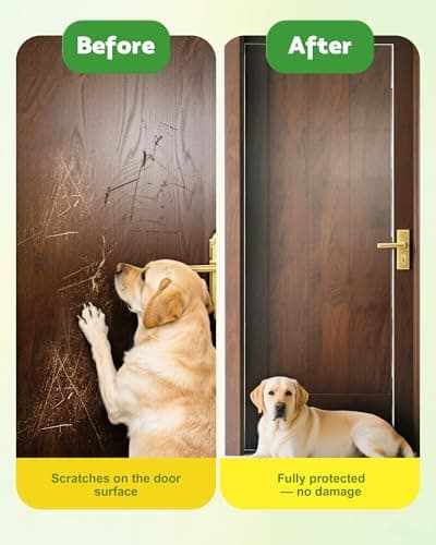 Detalle de Gimars Protector para sofá y puertas contra arañazos de gatos (30 cm x 5 m) con cinta transparente autoadhesiva