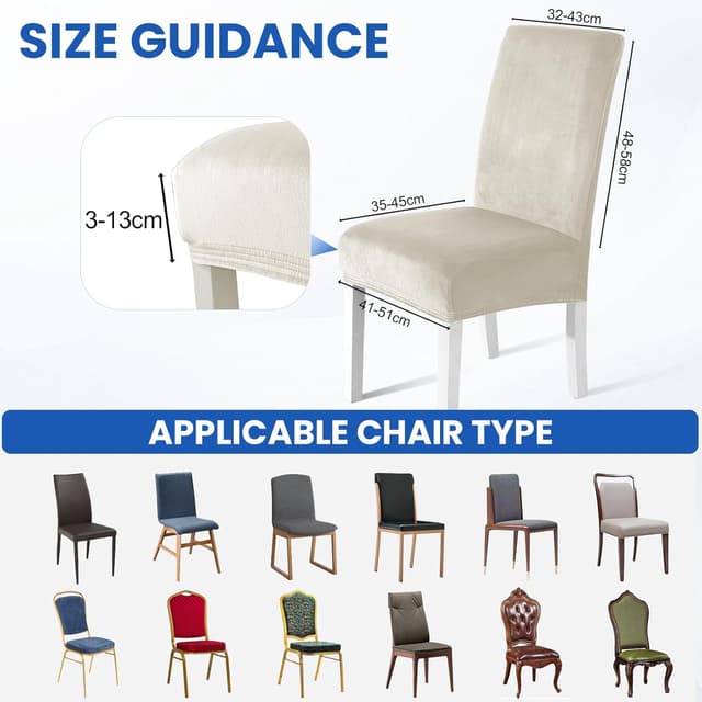 Detalle de Ystyle coprisedie elasticizzati beige 6 pezzi