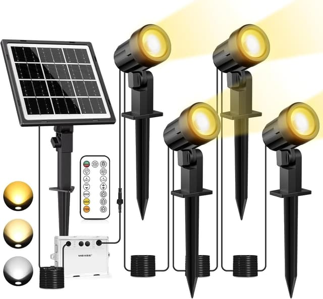 Detalle de MEIKEE Solarstrahler 4er Set 2700K