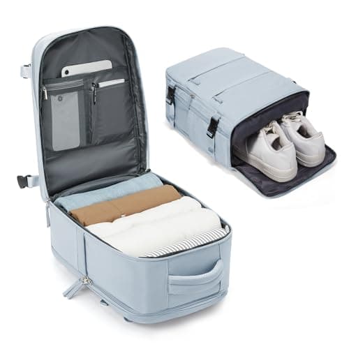 Detalle de BJLFS Mochila de cabina 40x30x20 compatible Ryanair, Wizz Air y Vueling (17 pulgadas)