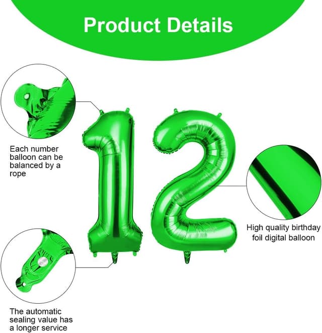 Detalle de OFFCUP Ballon anniversaire 12 ans 101 cm