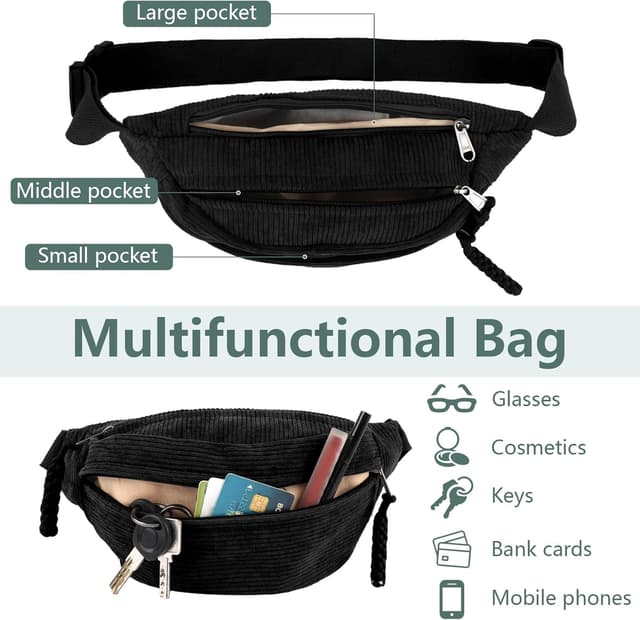 Thumbnail 2 de Bauchtasche Cord 34×15×11 cm