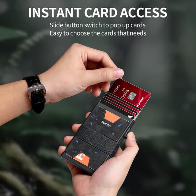 Detalle de SEMORID Mens Wallet, Slim RFID £ Pop up