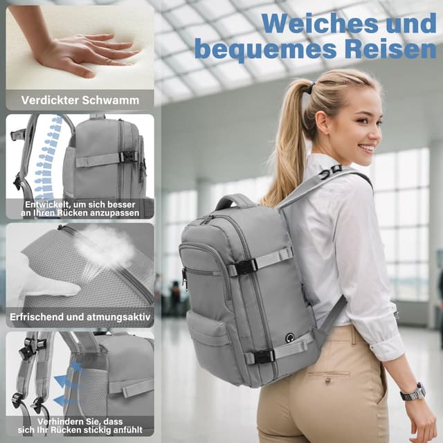 Detalle 2 de COOLIFE Ryanair Handgepäck 40x30x20 24 Liter