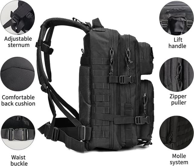 Detalle 2 de Oreunik Mochila Militar 45L impermeable