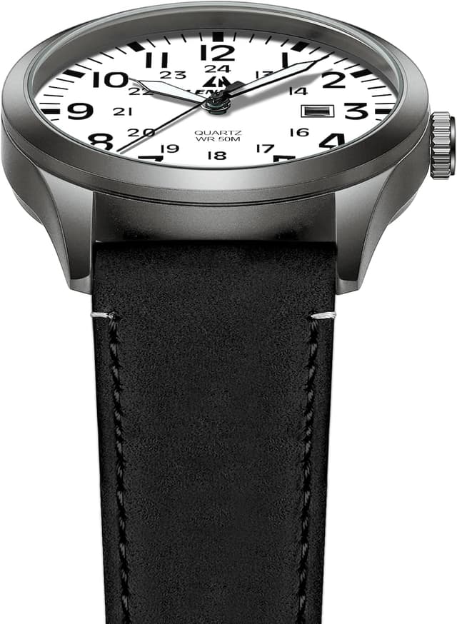 Detalle 2 de LN LENQIN Herren Militär-Uhr 42 mm Quarz