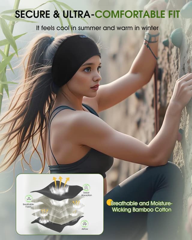 Detalle 1 de MUSICOZY Schlafkopfhörer Bluetooth 5.4 mit 14h